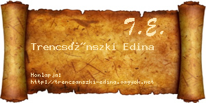 Trencsánszki Edina névjegykártya