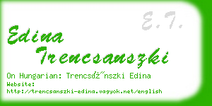edina trencsanszki business card